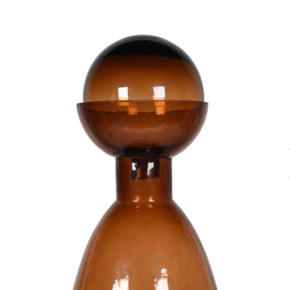Large Bronze Glass Bottle Decoration