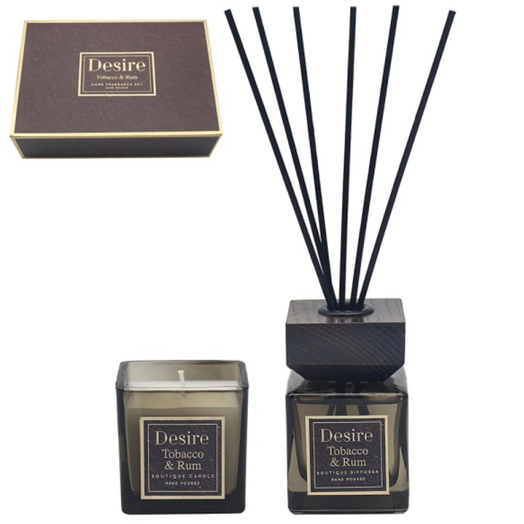 Tobacco & Rum Candle/Diffuser Gift Set