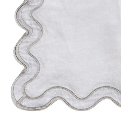 Set of 4 Ivory Scallop Placemats