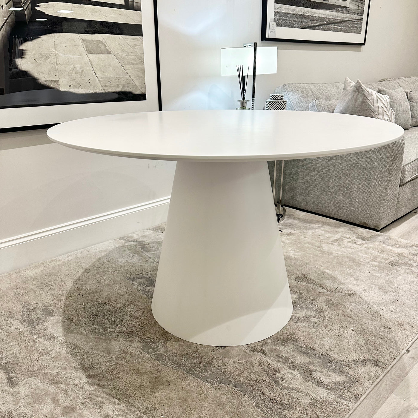 Barcelona White Round Dining Table