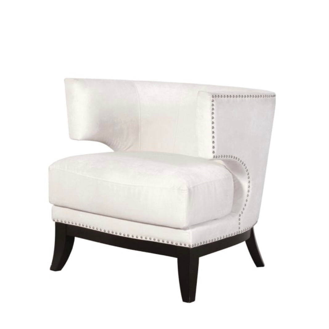 Cream Occasional Chair With Studs
