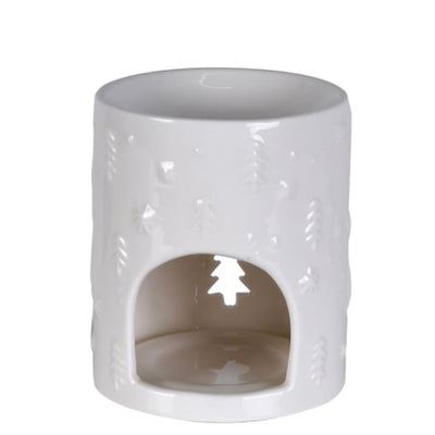 White Ceramic Xmas Tree Oil Burner