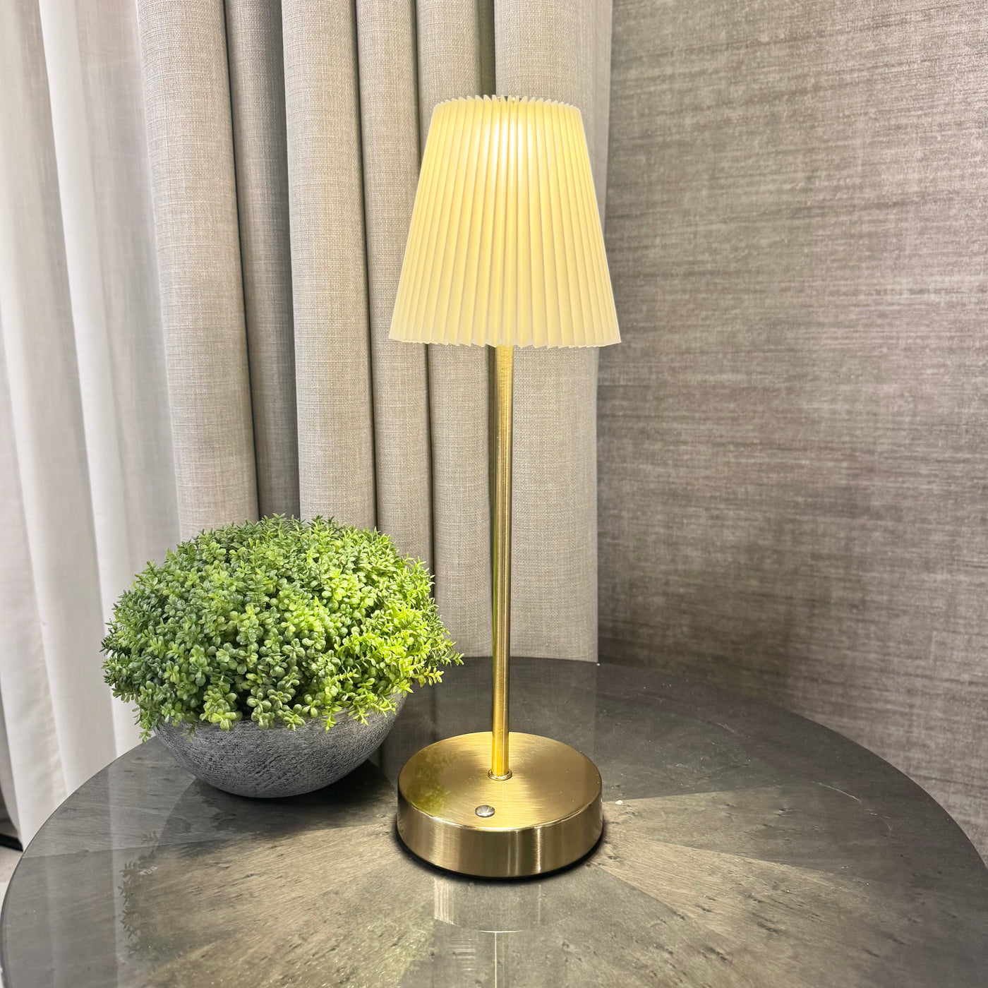 Cream & Gold LED Touch Lamp