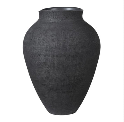 Black Textured Vase