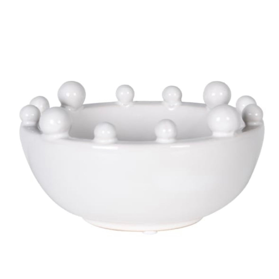 Mini White Trinket Bobble Bowl