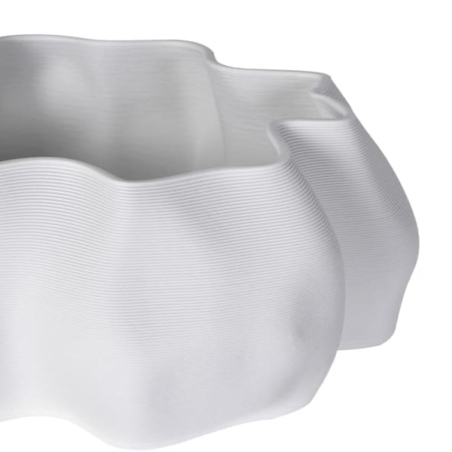 White Petal 3D Printed Bowl