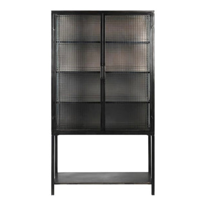 Ribbed Black Cabinet