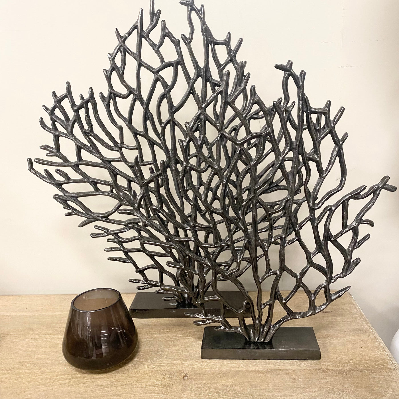 Coral Iron Effect Tree Sculpture