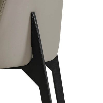 Valent Dining Chair Leather Grey