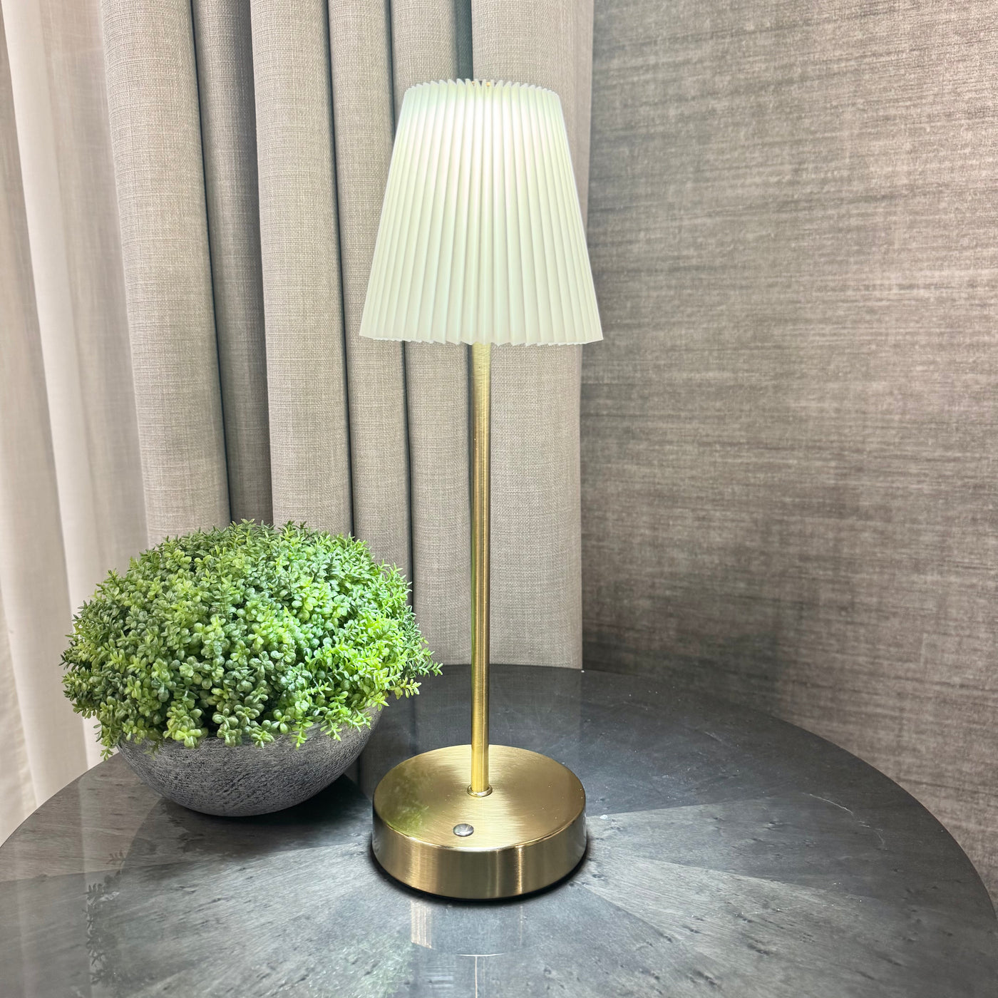 Cream & Gold LED Touch Lamp