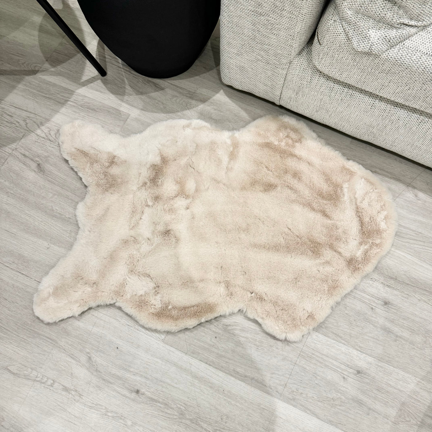 Faux Sheepskin Rug Beige