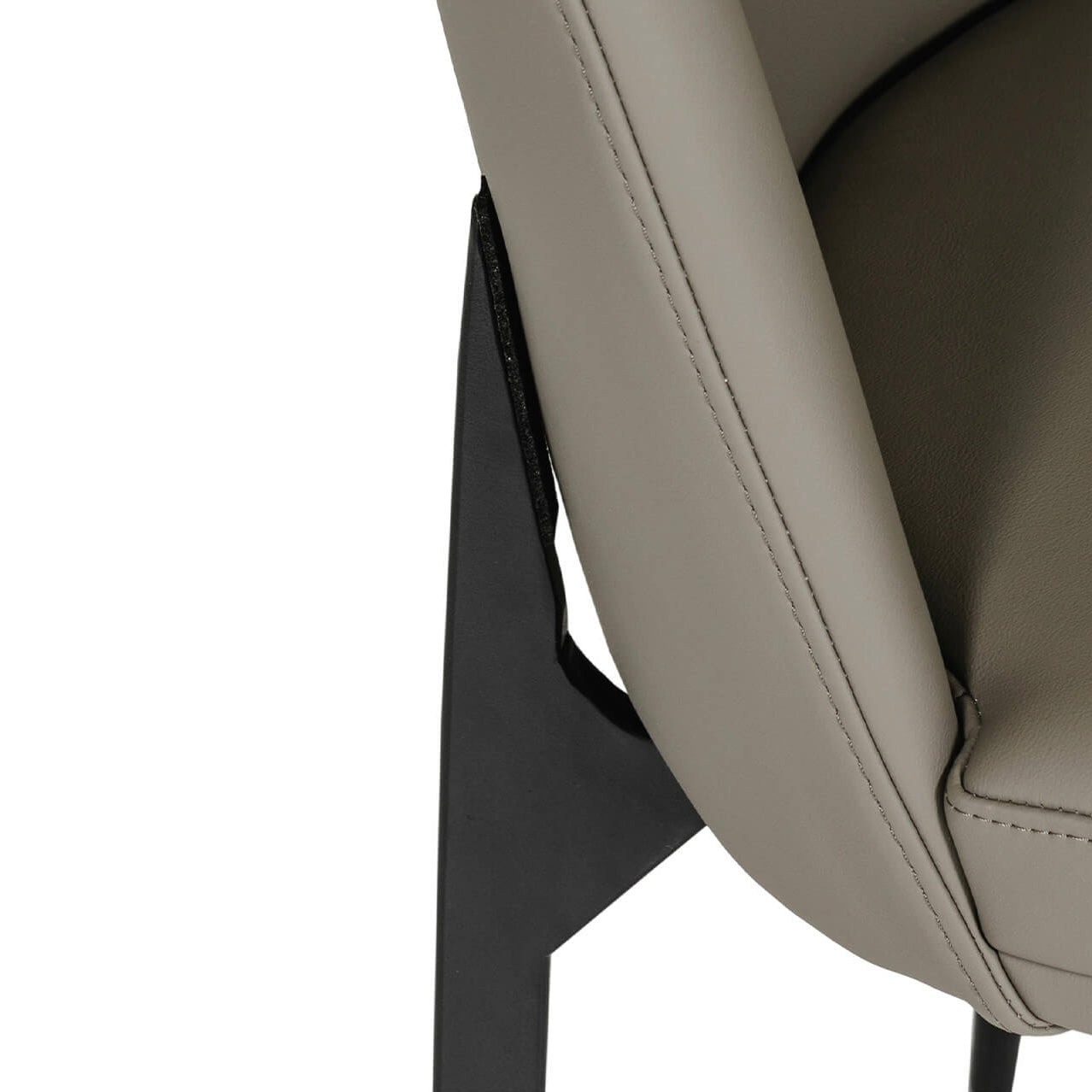 Valent Dining Chair Leather Grey