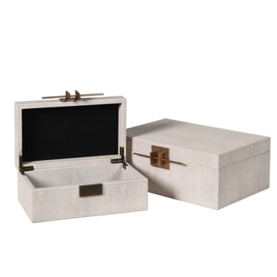 Set of 2 Shagreen Boxes