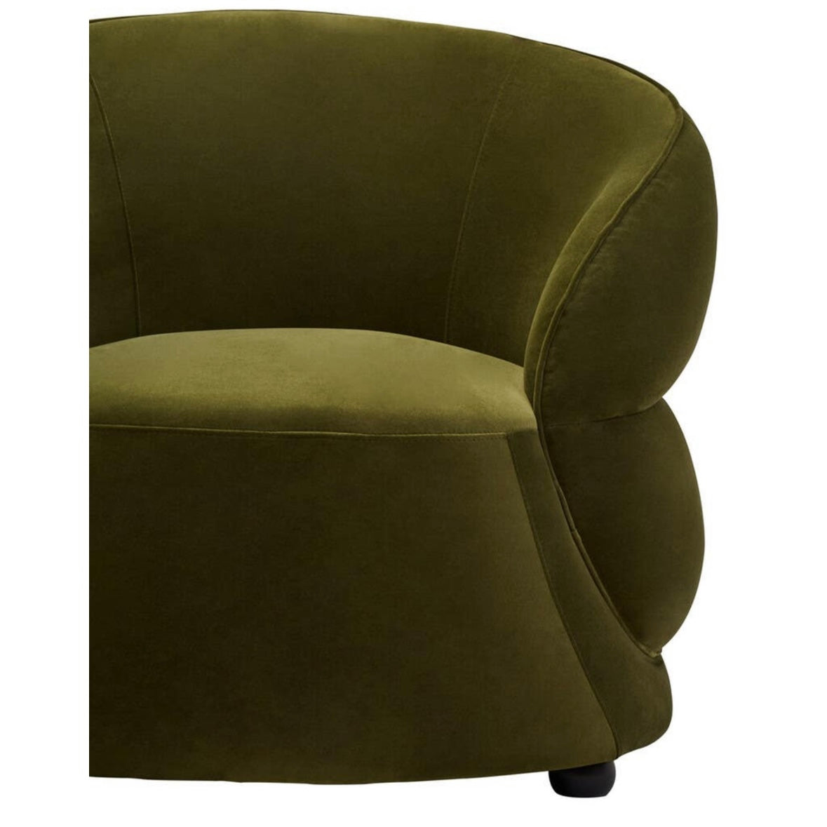 Darla Forest Green Curved Velvet Chair