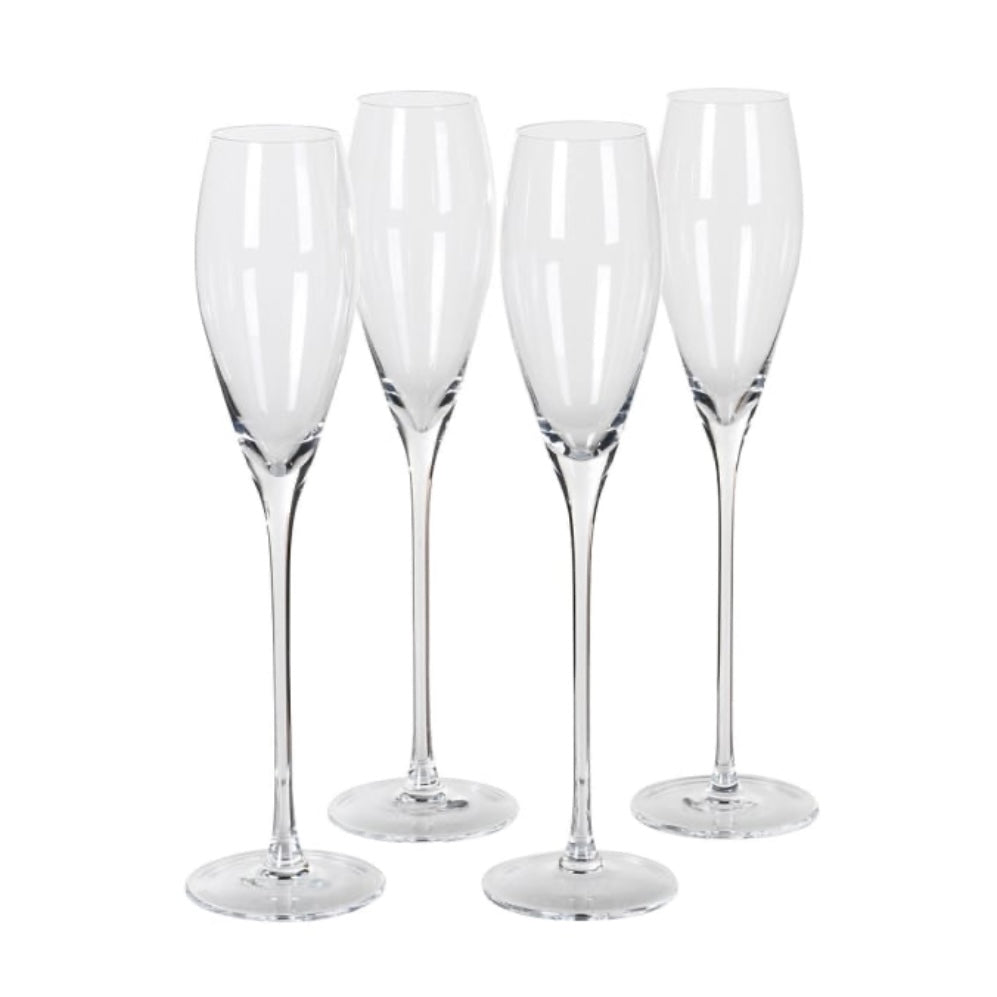 Clearance Set Of 4 Crystal Champagne Glasses