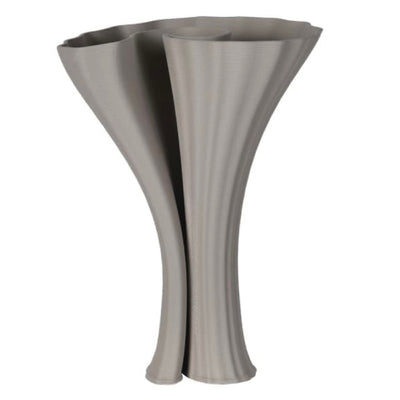 Fluted Pewter 3D Printed Vase