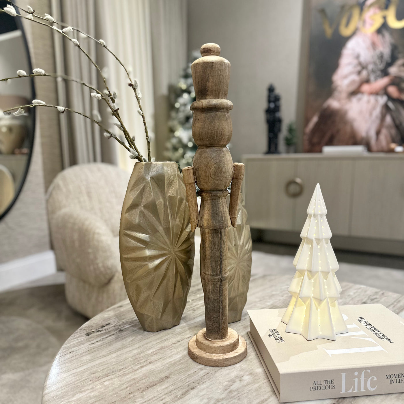 Natural Large Nutcracker Decoration