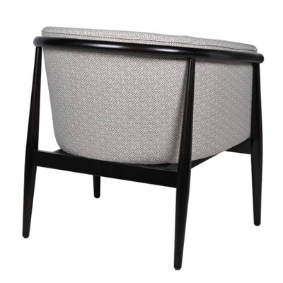 Grey Patterned Curve Chair