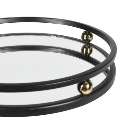 Black Art Deco Mirror Tray