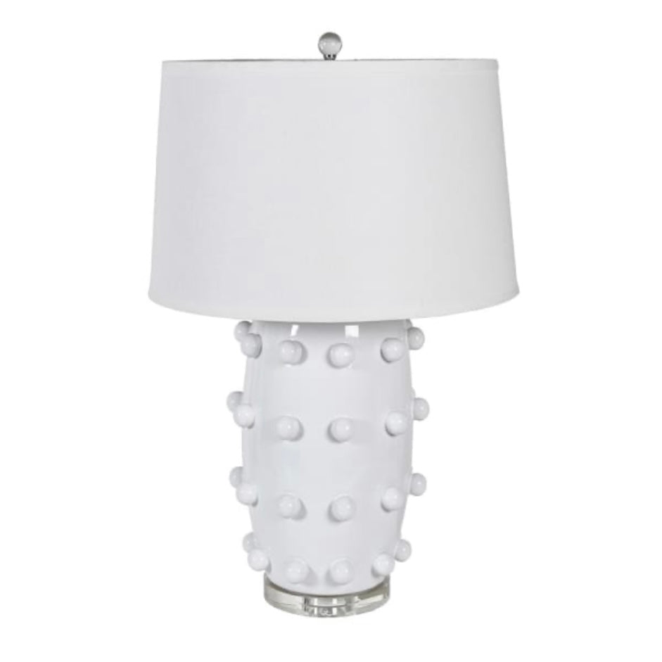 White Ceramic Bobble Lamp