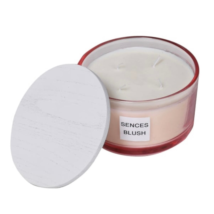 Sences Candle With Lid-Blush