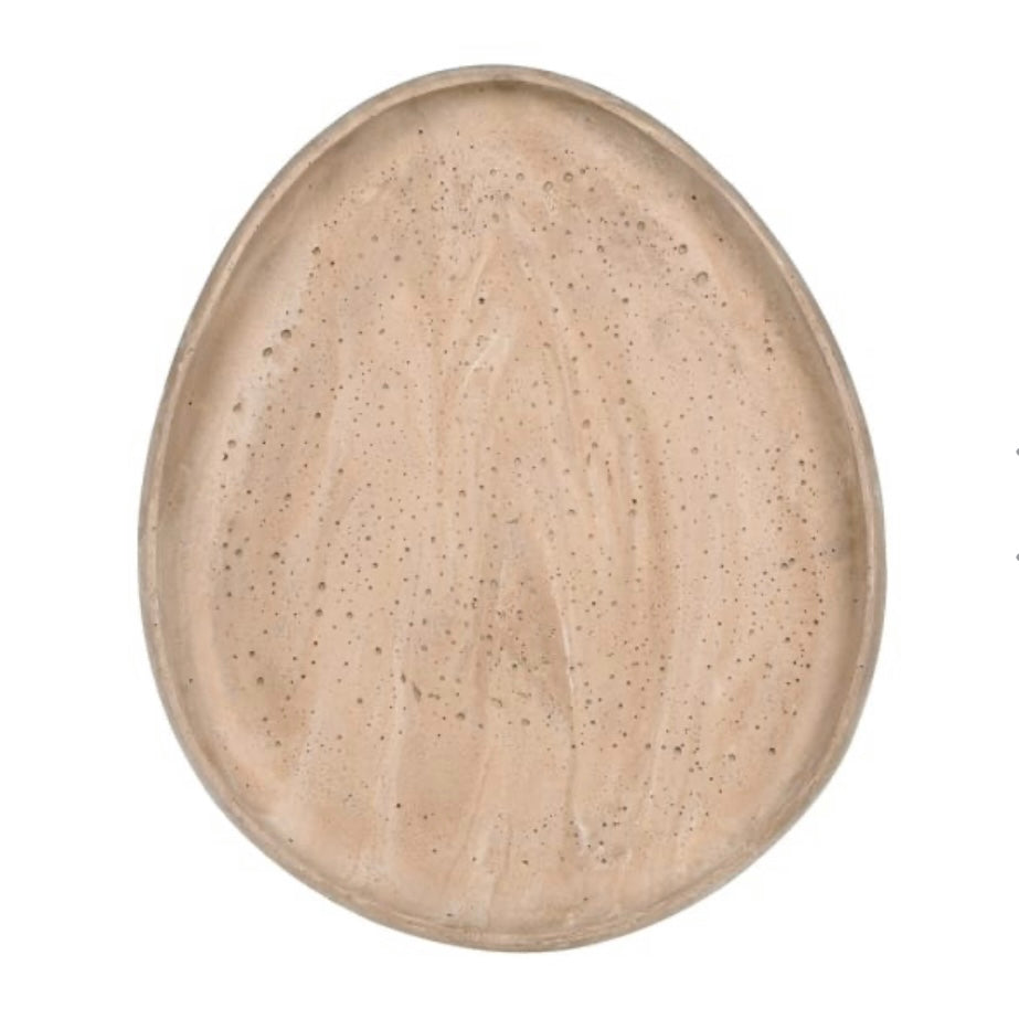 Travertine Effect Teardrop Tray