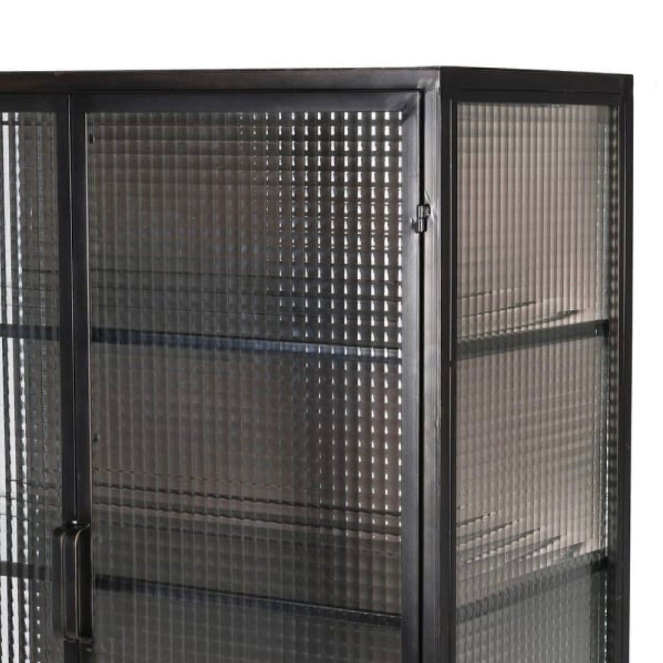 Ribbed Black Cabinet