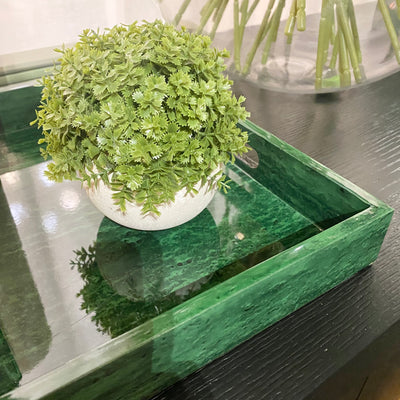 Green Malachite Effect Tray