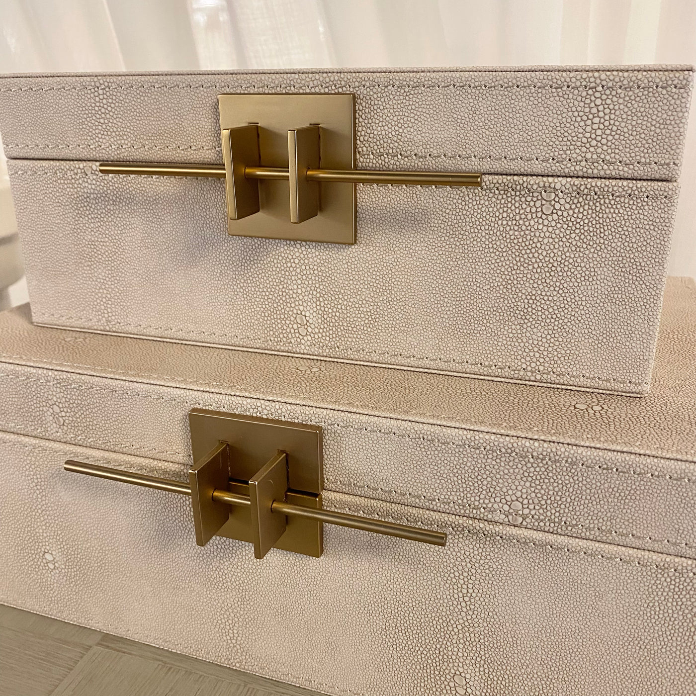 Set of 2 Shagreen Boxes