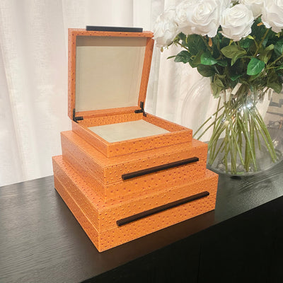 Set of 3 Orange Boxes