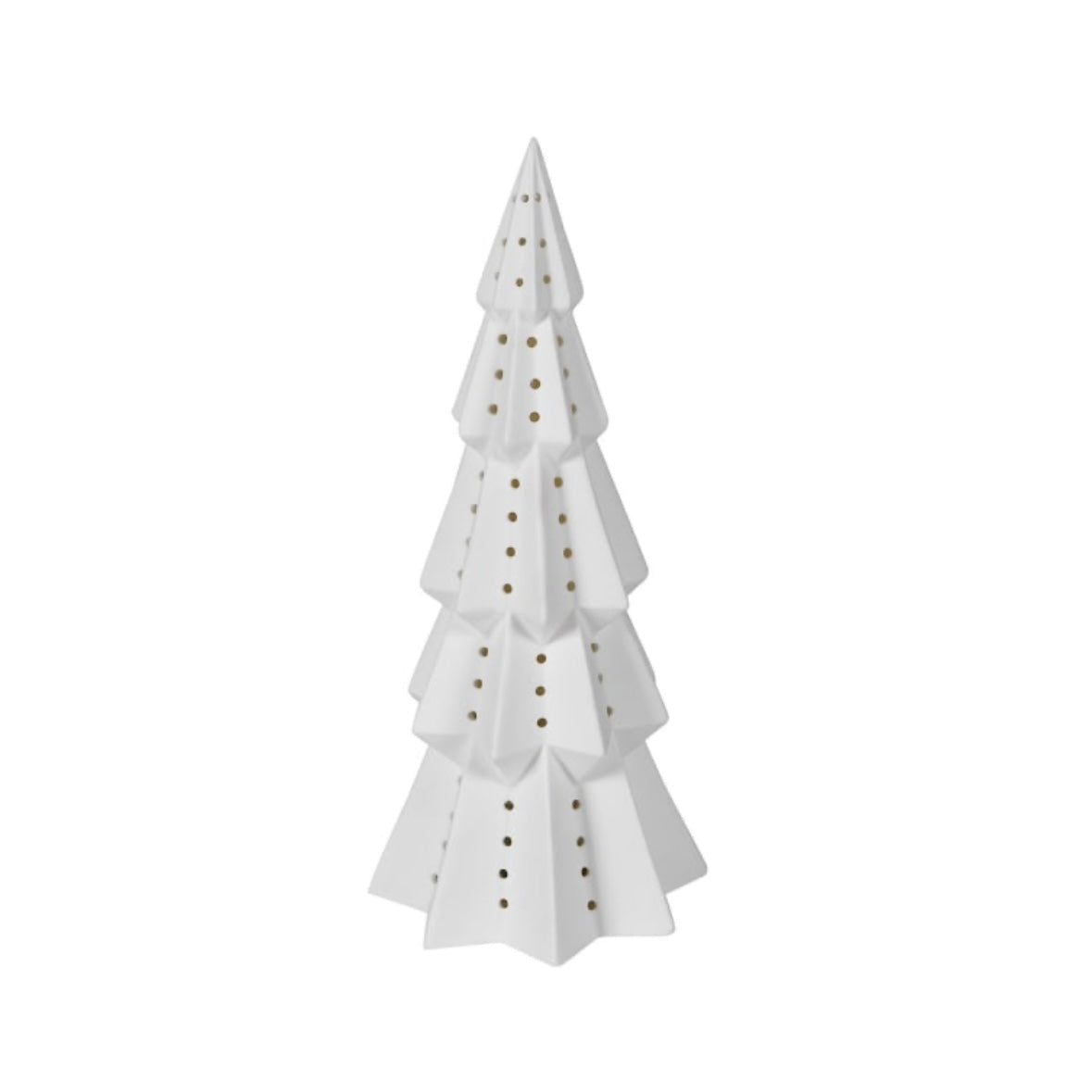 White Lit Tiered Xmas Tree