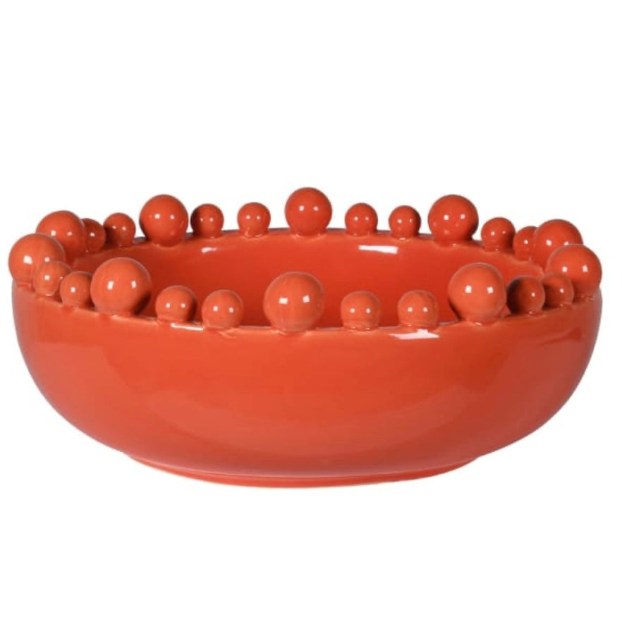 Orange Ceramic Bobble Bowl