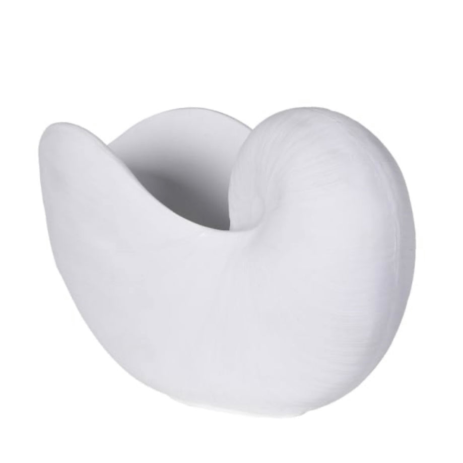 Nautilus Shell Vase – White