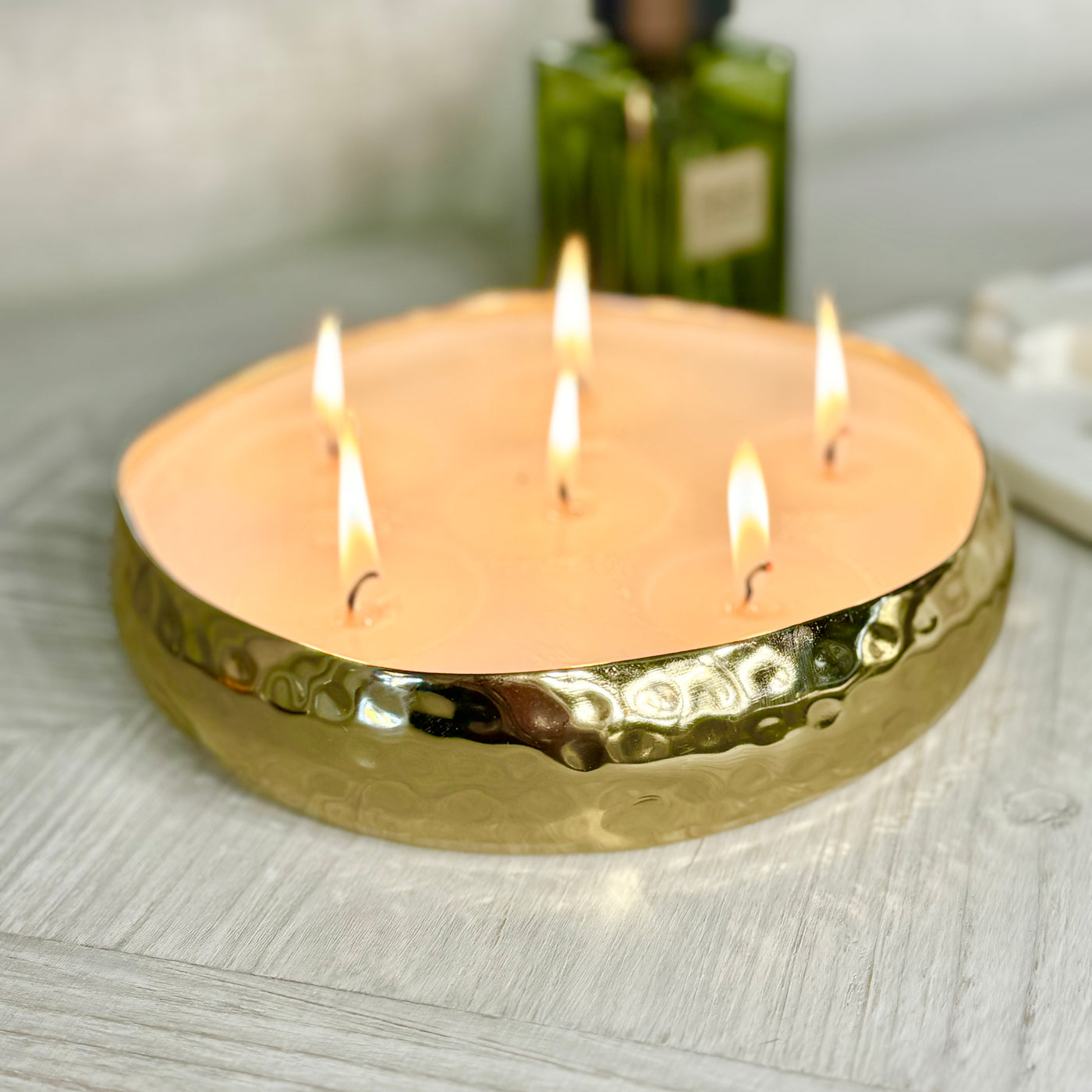 6 Wick Scented Candle Gold