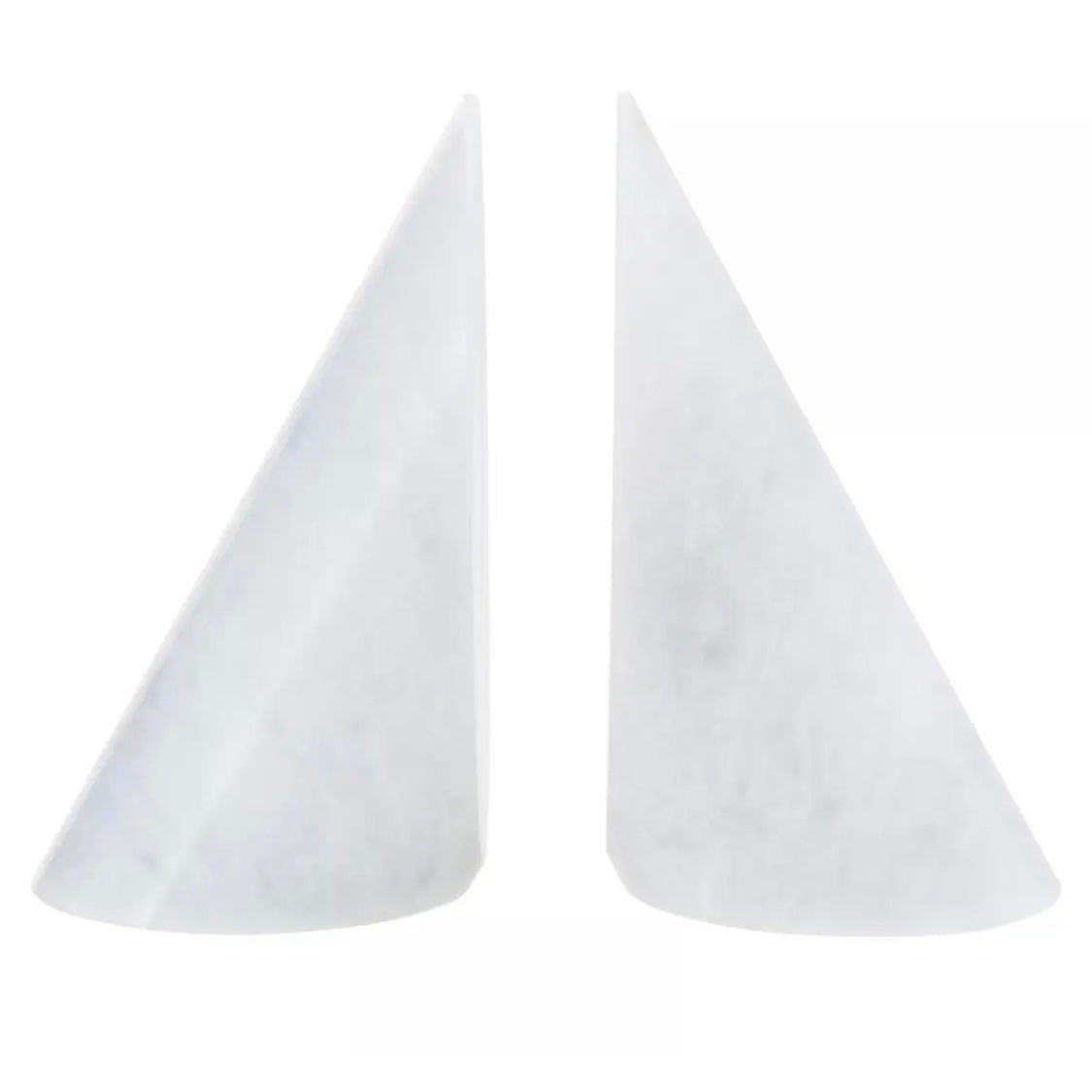 White Marble Bookends