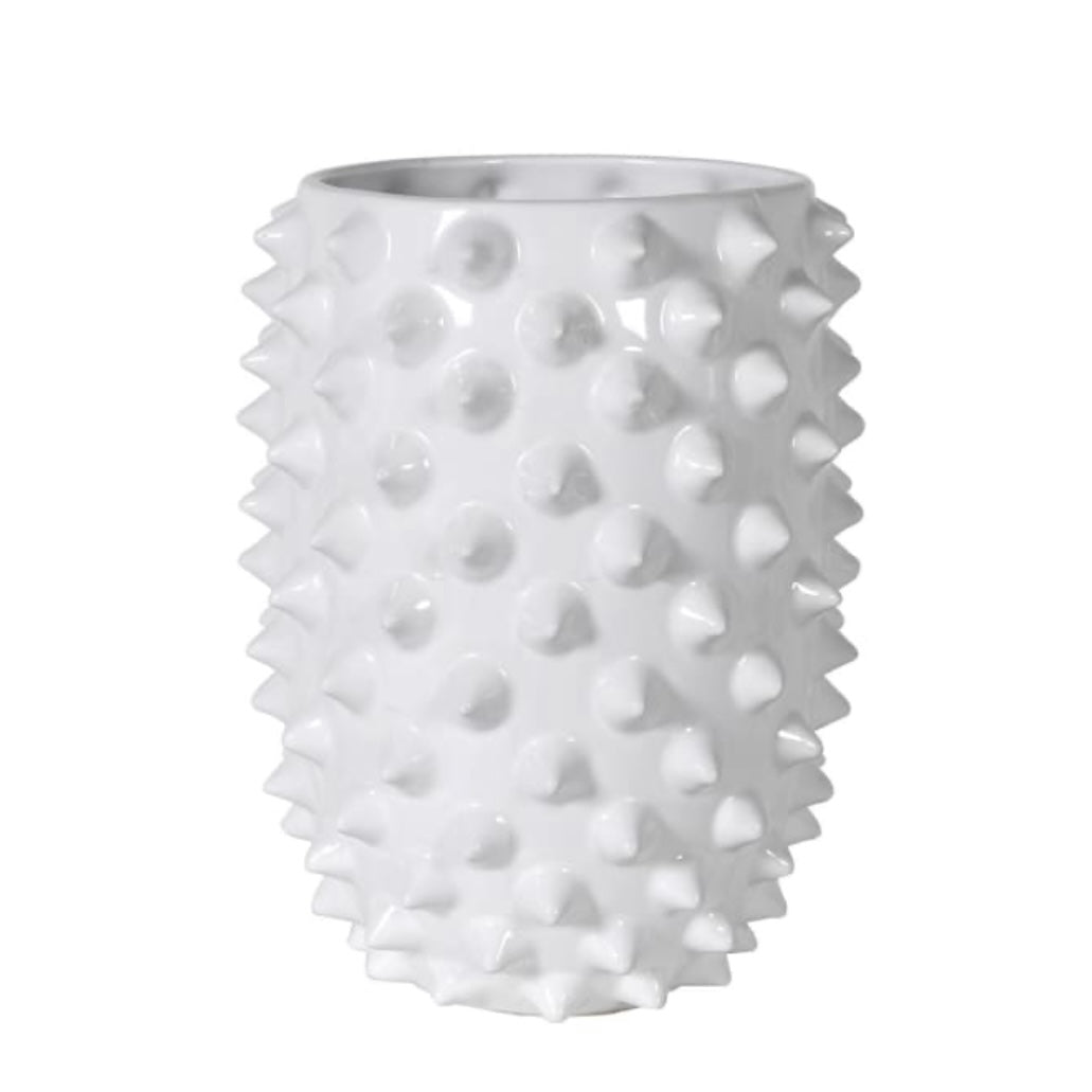 Tall White Spike Vase