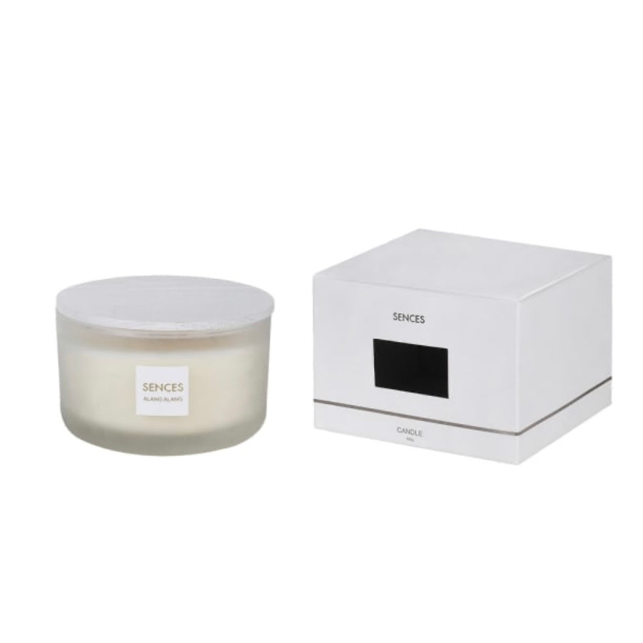 White Alang Candle With Lid
