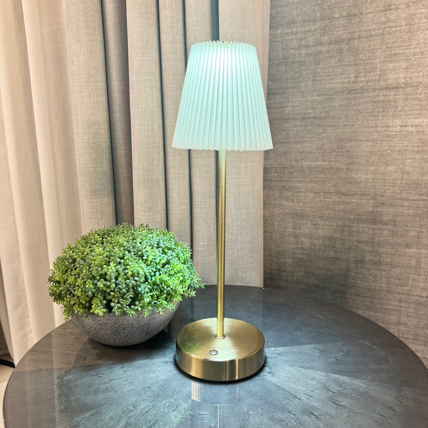 Cream & Gold LED Touch Lamp