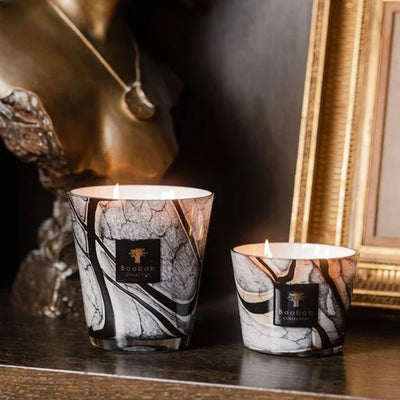 BAOBAB SCENTED CANDLE STONES MARBLE 24cm