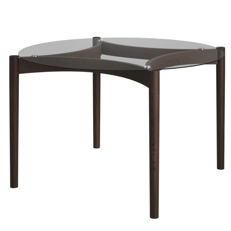 Ned Clear and Chocolate Dining Table