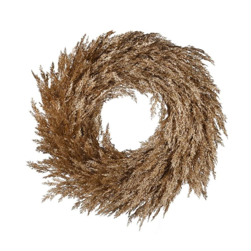 Clearance Gold Pampas Wreath