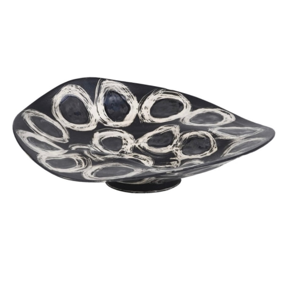 Abstract Black & White Bowl Small