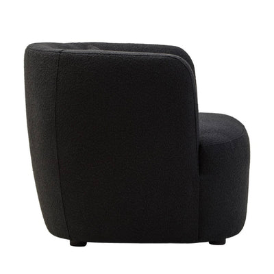 Bruge Textured Black Curved Chair