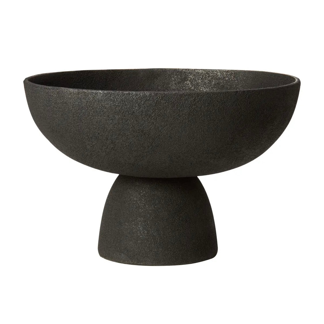 Tides Design Textured Black Pedestal Bowl