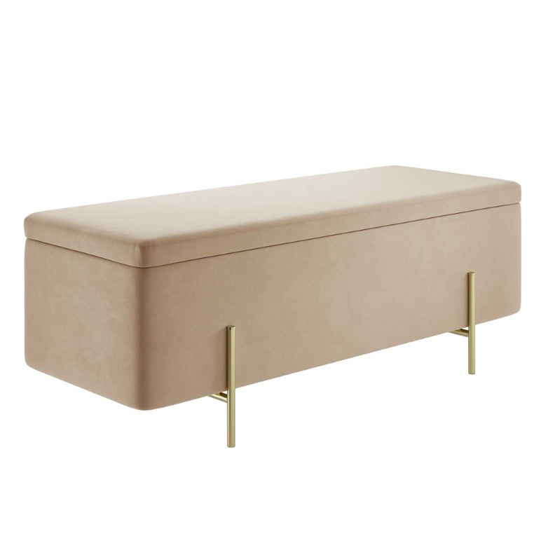 Tides Home Kola Ottoman Box Beige