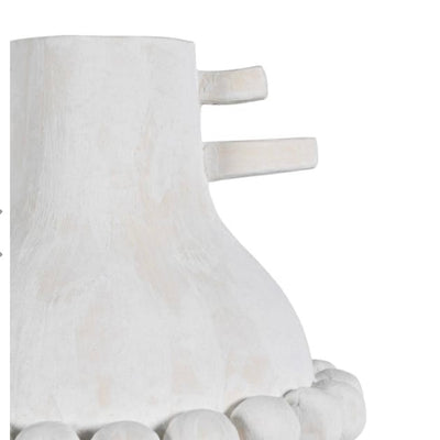 Beaded Ivory Textured Vase