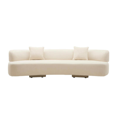 Ozzano Cream Linen 3 Seater Sofa