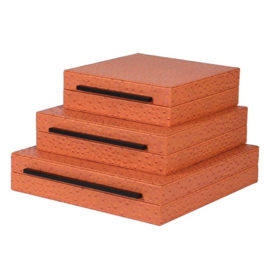 Set of 3 Orange Boxes