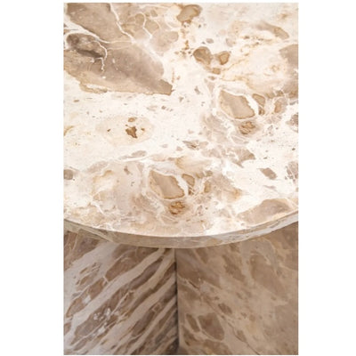 Tides Design Santino Round Chocolate Marble Side Table