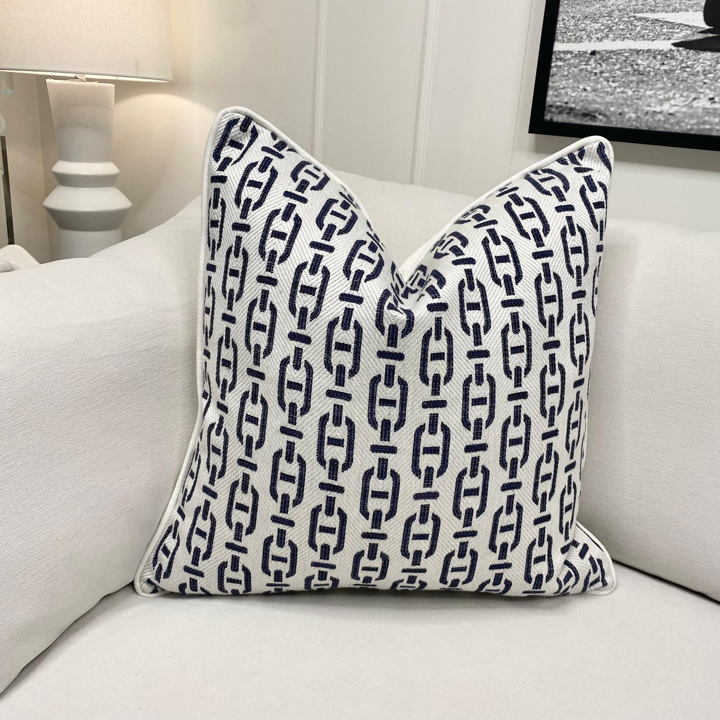 Andrew Martin Burlington Navy Bespoke Cushion